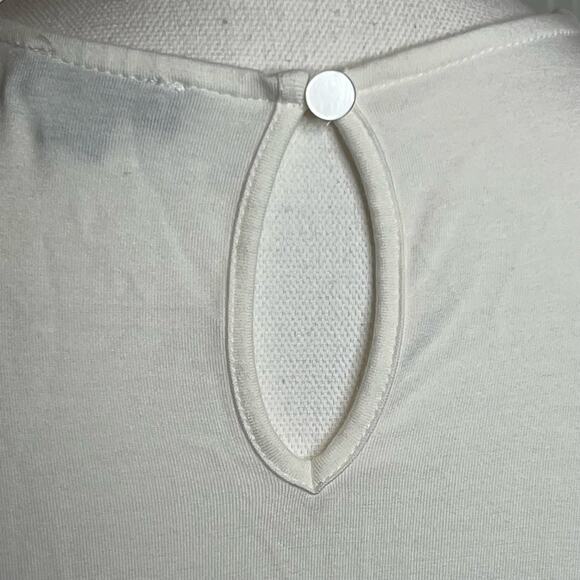 Badgley Mishka Casual Top Size XS White Lace Overlay Short Sleeve Cotton Blend - Picture 5 of 11